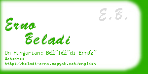 erno beladi business card